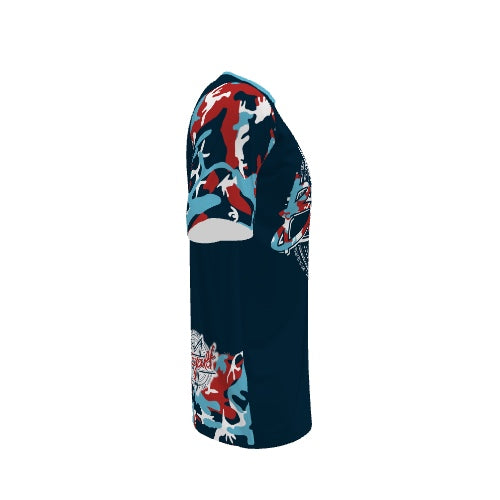 BICYCULT Crew Camo 3/4 Sleeve Red White Blue