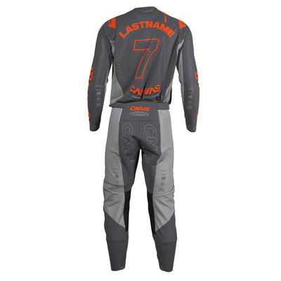 Greyarange Label Series 7 custom motocross jersey and pants – back view