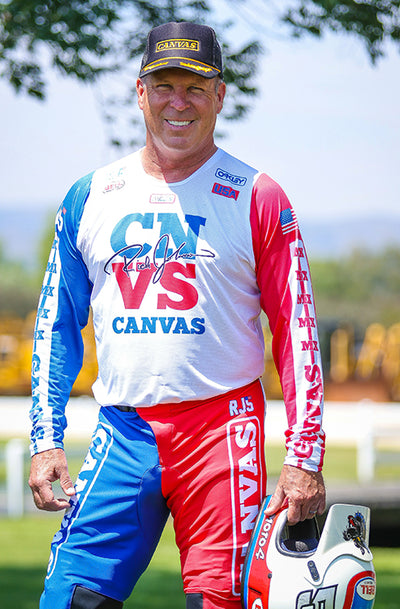 Label Series 5 - Rick Johnson Edition - Red White and Blue – rider action view