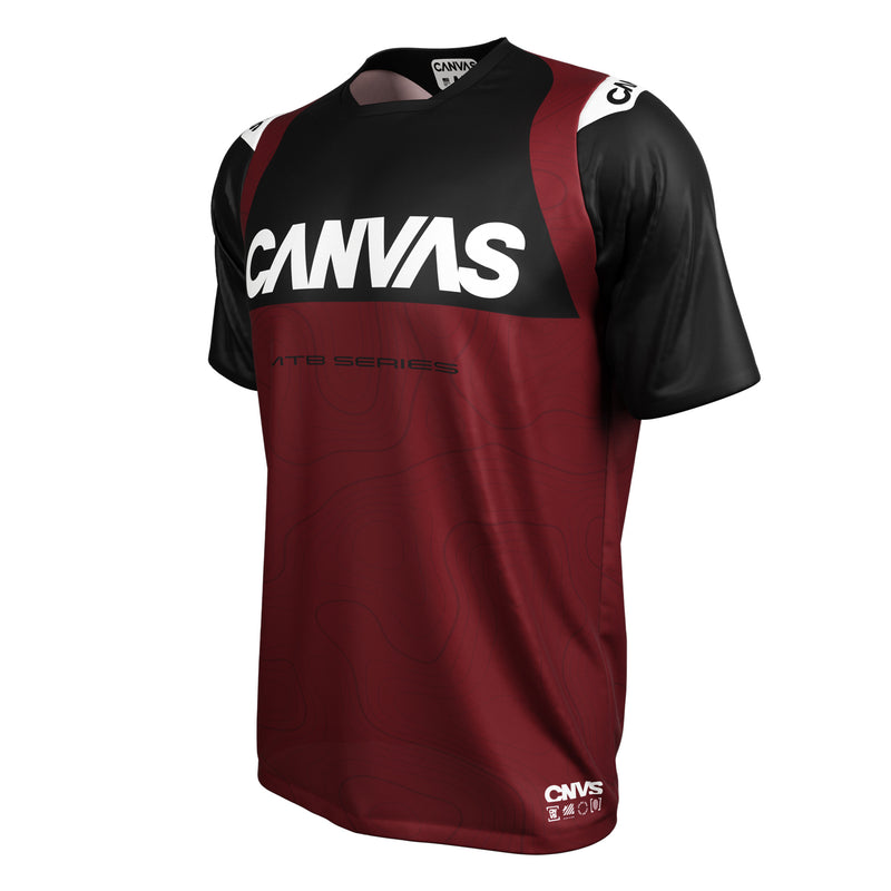 MTB Series Custom Short Sleeve Jersey - Maroon