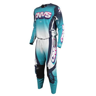 Teal Label Series 26.2 custom motocross jersey and pants – front view