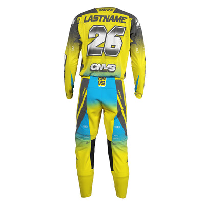 Yellow / Blue Label Series 26.2 personalized motocross gear – back view