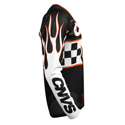 Flames Orange Custom Jersey