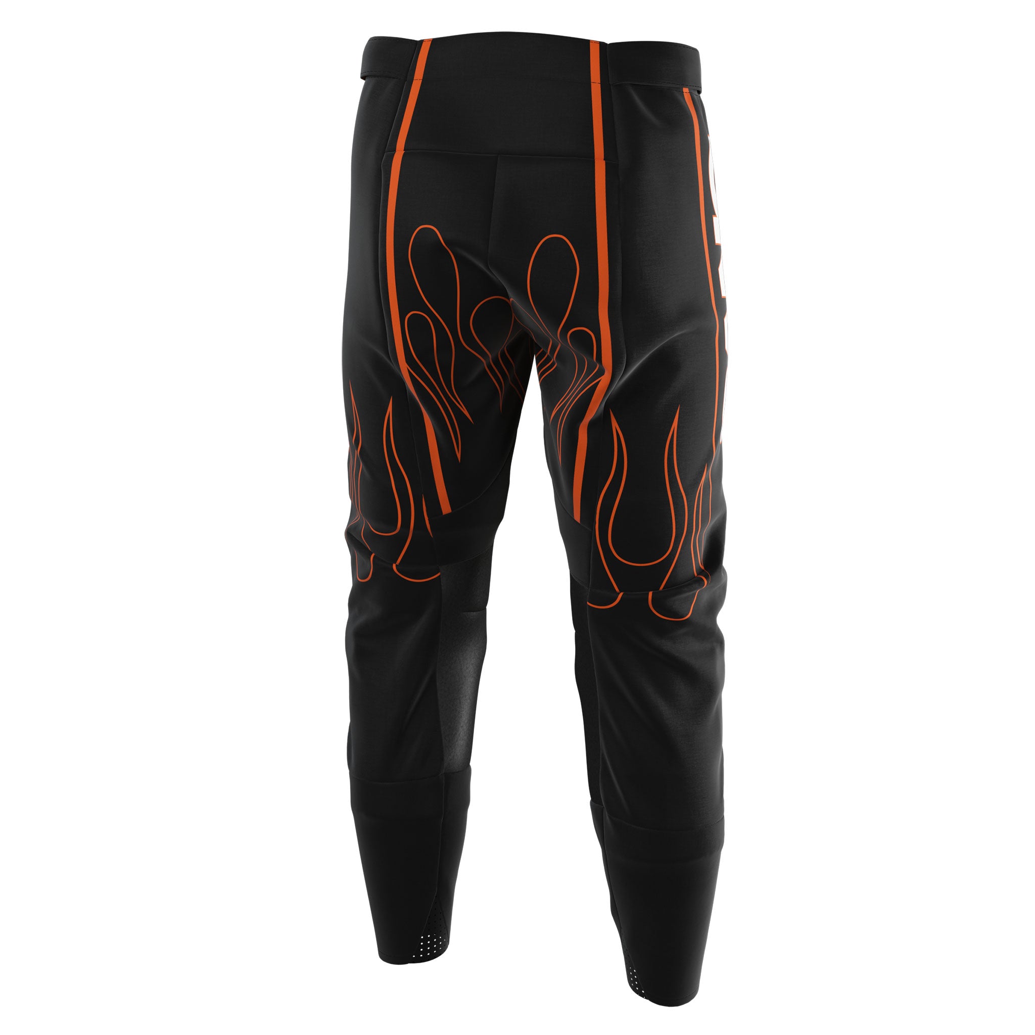 Flames Orange Custom AirFit MX Pants - Youth