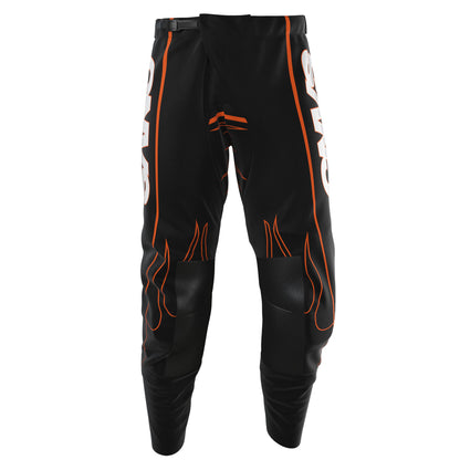Flames Orange Custom AirFit MX Pants - Youth