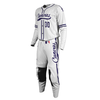 Baseball uniform with 'Canvas' branding on a white background