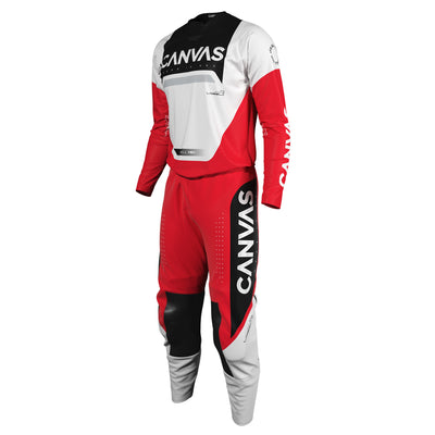 Red & Black Label Series 1 custom motocross jersey and pants – front view
