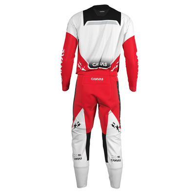 Red & Black Label Series 1 custom motocross jersey and pants – back view