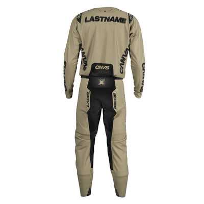 Tan Label Series 10 custom motocross jersey and pants – back view