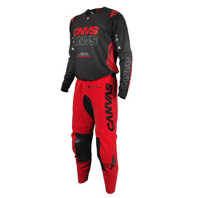 Red Label Series 10 custom motocross jersey and pants – front view
