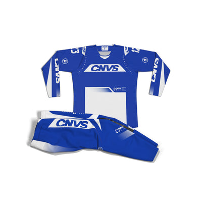 Label Series 11 Custom Motocross Gear - Blue – flat lay view
