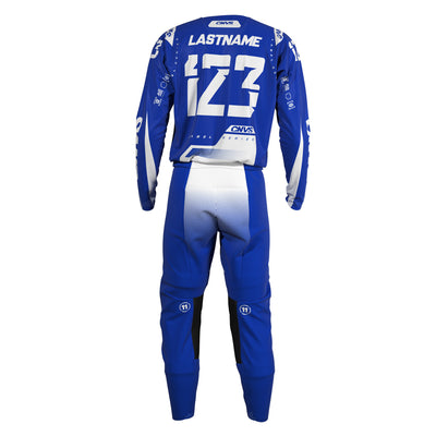 Blue Label Series 11 custom motocross jersey and pants – back view