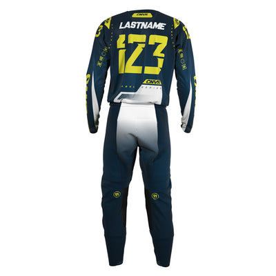 Midnight Flo Label Series 11 custom motocross jersey and pants – back view