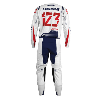Patriot Label Series 11 custom motocross jersey and pants – back view