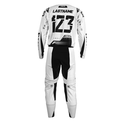 White Label Series 11 custom motocross jersey and pants – back view