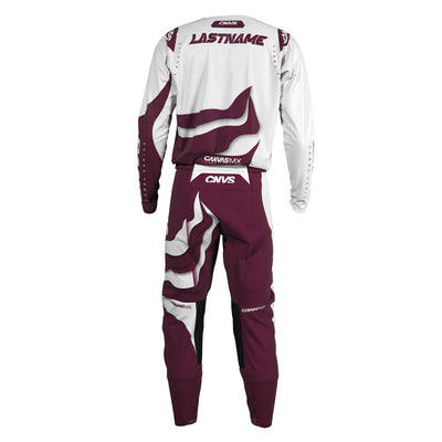 Wine Label Series 12 custom motocross jersey and pants – back view