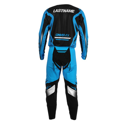 Blue Label Series 13 custom motocross jersey and pants – back view