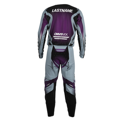 Violet Label Series 13 custom motocross jersey and pants – back view