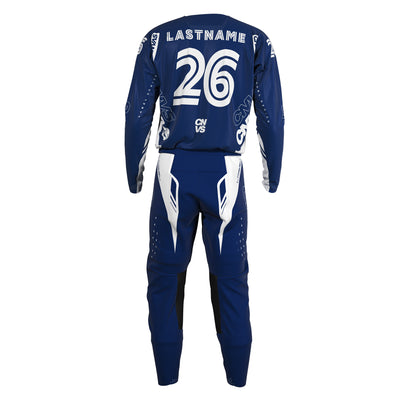 Navy Blue Label Series 26.1 custom motocross jersey and pants – back view