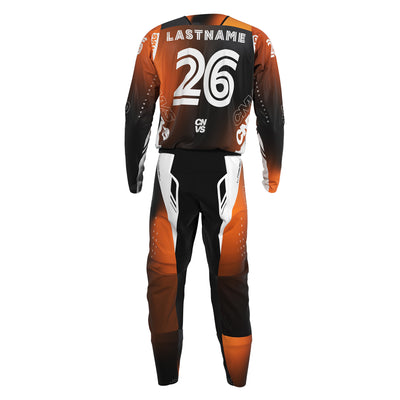 Orange Haze Label Series 26.1 custom motocross jersey and pants – back view