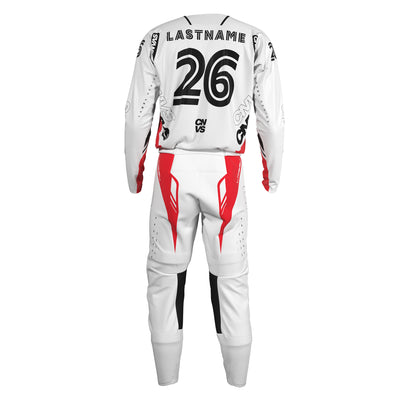 Red Label Series 26.1 custom motocross jersey and pants – back view