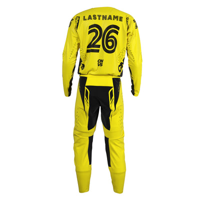 Yellow Label Series 26.1 custom motocross jersey and pants – back view