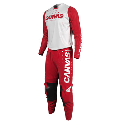 Red Label Series 4 custom motocross jersey and pants – front view