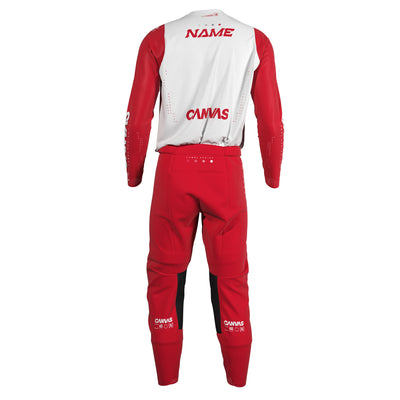 Red Label Series 4 custom motocross jersey and pants – back view