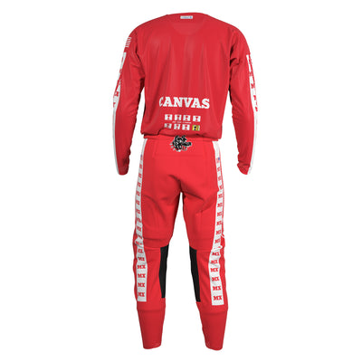 Red Label Series 5 custom motocross jersey and pants – back view