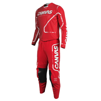 Red Label Series 6 custom motocross jersey and pants – front view
