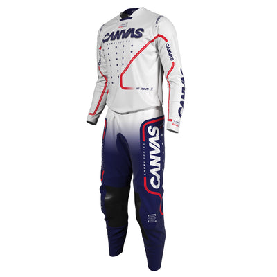 Red Bud Label Series 6 custom motocross jersey and pants – front view
