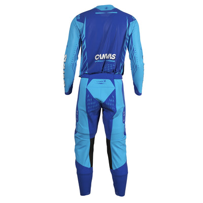 Sky Blue Label Series 8 custom motocross jersey and pants – back view