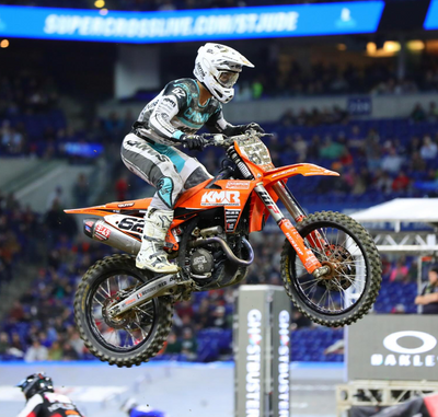 Label Series 9 Custom Motocross Gear - Night Teal – rider action view