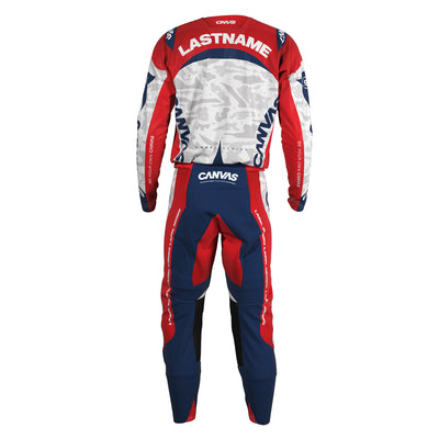 Nation Label Series 9 custom motocross jersey and pants – back view