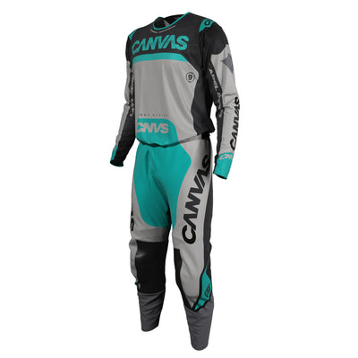 Night Teal Label Series 9 custom motocross jersey and pants – front view