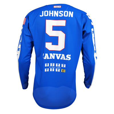 Label Series 5 - Rick Johnson Collectible Jersey - Blue – back view