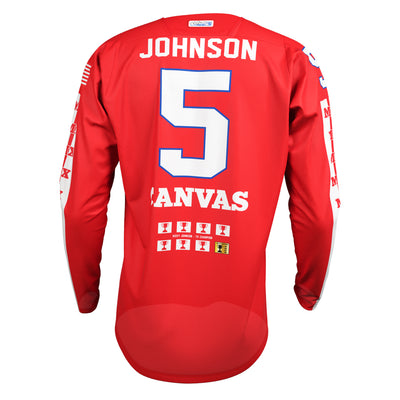 Label Series 5 - Rick Johnson Collectible Jersey - Red – back view