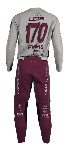 Label Series 4 - Wine - Custom MX Gear – back view