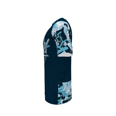 BICYCULT Crew Camo Short Sleeve Blue Grey