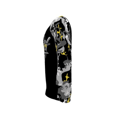 BICYCULT Crew Camo 3/4 Sleeve Black Grey