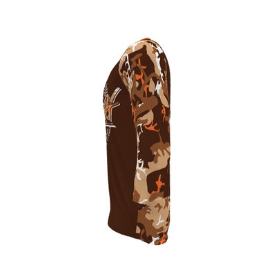 BICYCULT Crew Camo 3/4 Sleeve Brown Orange