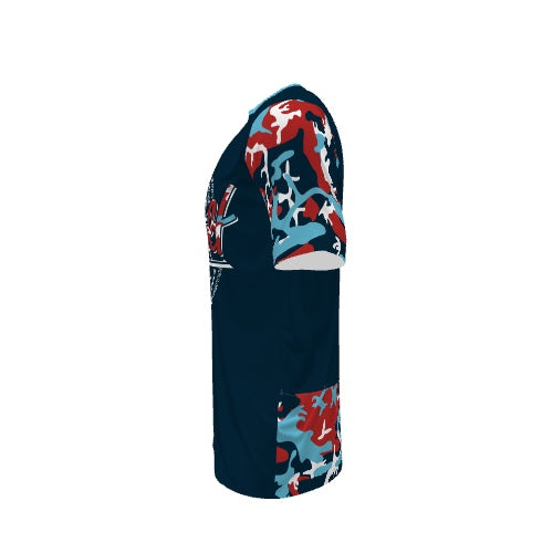 BICYCULT Crew Camo 3/4 Sleeve Red White Blue