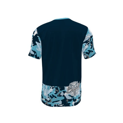 BICYCULT Crew Camo Short Sleeve Blue Grey