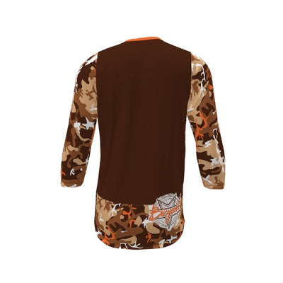 BICYCULT Crew Camo 3/4 Sleeve Brown Orange