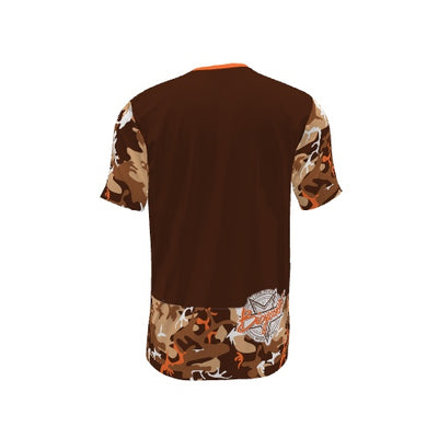 BICYCULT Crew Camo Short Sleeve Brown Orange