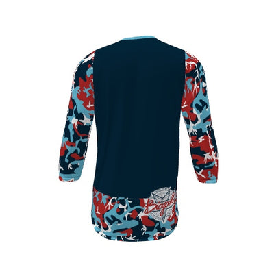 BICYCULT Crew Camo 3/4 Sleeve Red White Blue