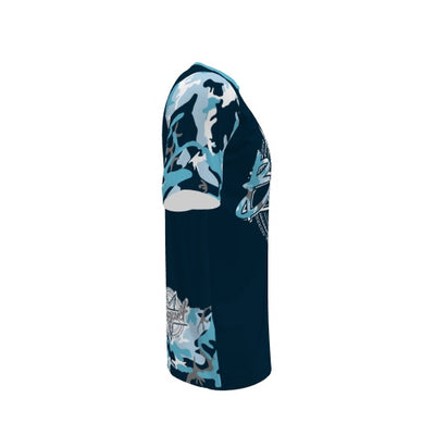 BICYCULT Crew Camo Short Sleeve Blue Grey